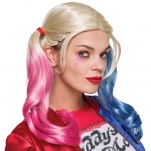 Paruka Harley Quinn - barevné culíky