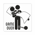 Pánské tričko - Game over bílé