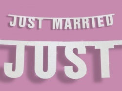 Papírová girlanda "Just Married"
