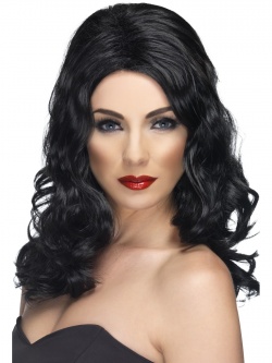 Dámská paruka Glamorous - černá