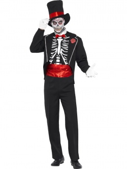 Děsivý Halloweenský mexický kostlivec 