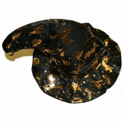 Zahnutý čarodějnický klobouk DELUXE