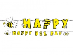 Girlanda Happy Birthday se včelkami