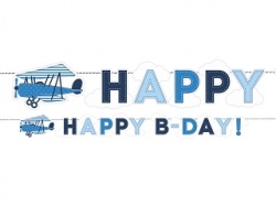 Girlanda Happy Birthday s letadly