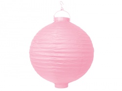 Lampion růžový papírový