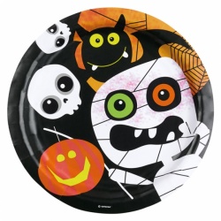 Dětský papírový halloween talířek - sada