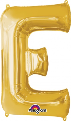 Fóliový balónek " E " - zlatý