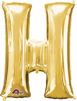 Fóliový balónek " H " - zlatý