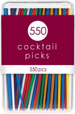 Barevná plastová míchátka na drink - sada