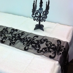 Organza černá gothic