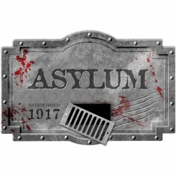 Cedule Asylum - halloween dekorace