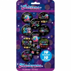 Disco placky butony sada