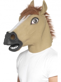 Latexová koňská maska