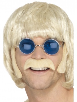 Blonďatý retro knír a kotlety