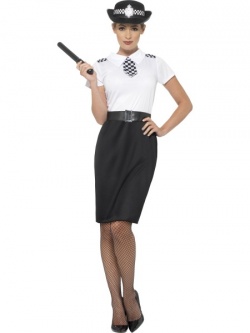 Kostým - Sexy policistka II (černo-bílá) 